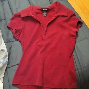 Express Polo Burgandy Medium